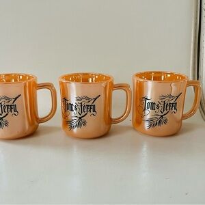 Fire King Orange Mugs Set of 3